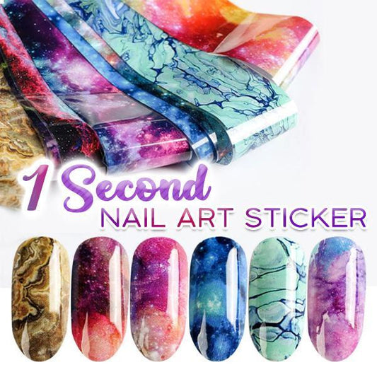 1 Second Nail Art Sticker (10 Sheets)